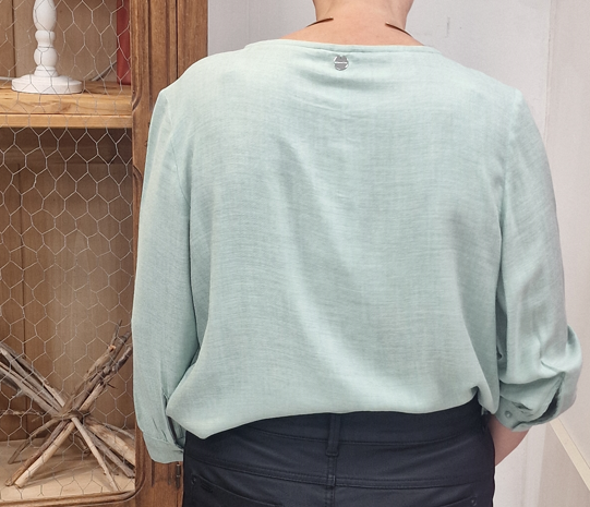 Blouse mélangée verte Street One