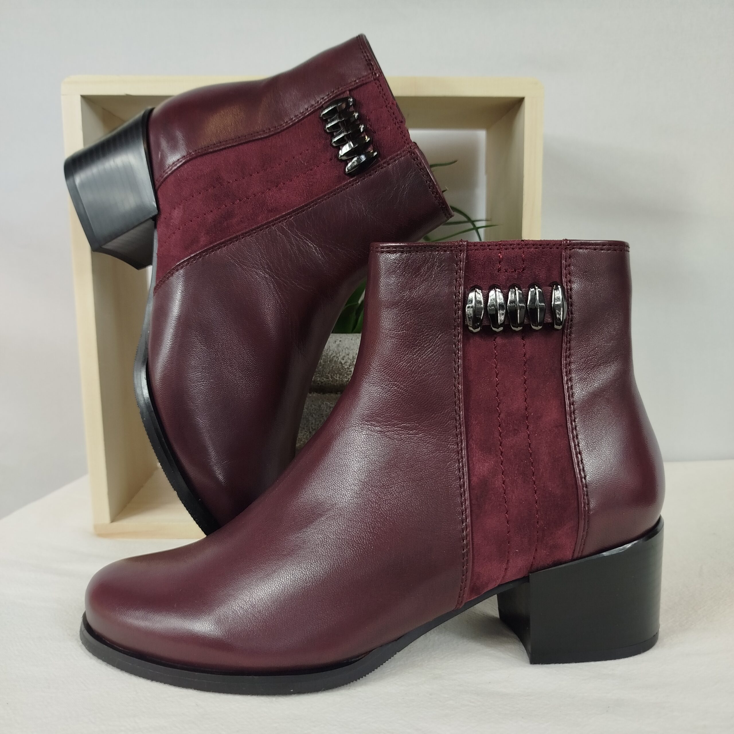 Bottines Jolene bordeaux REGARDEleCIEL