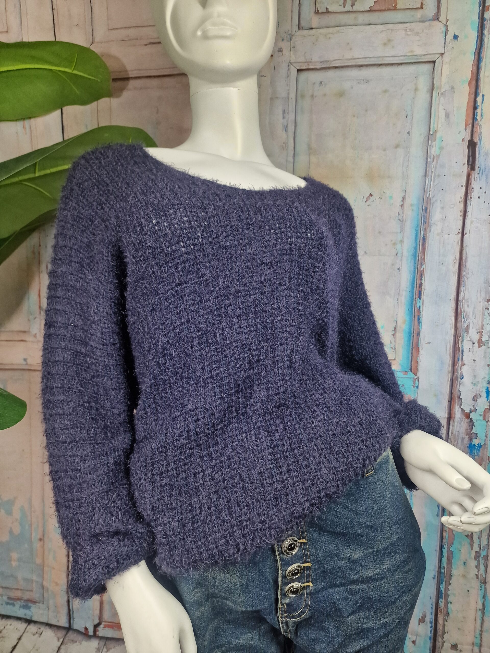 Pull douillet style mohair