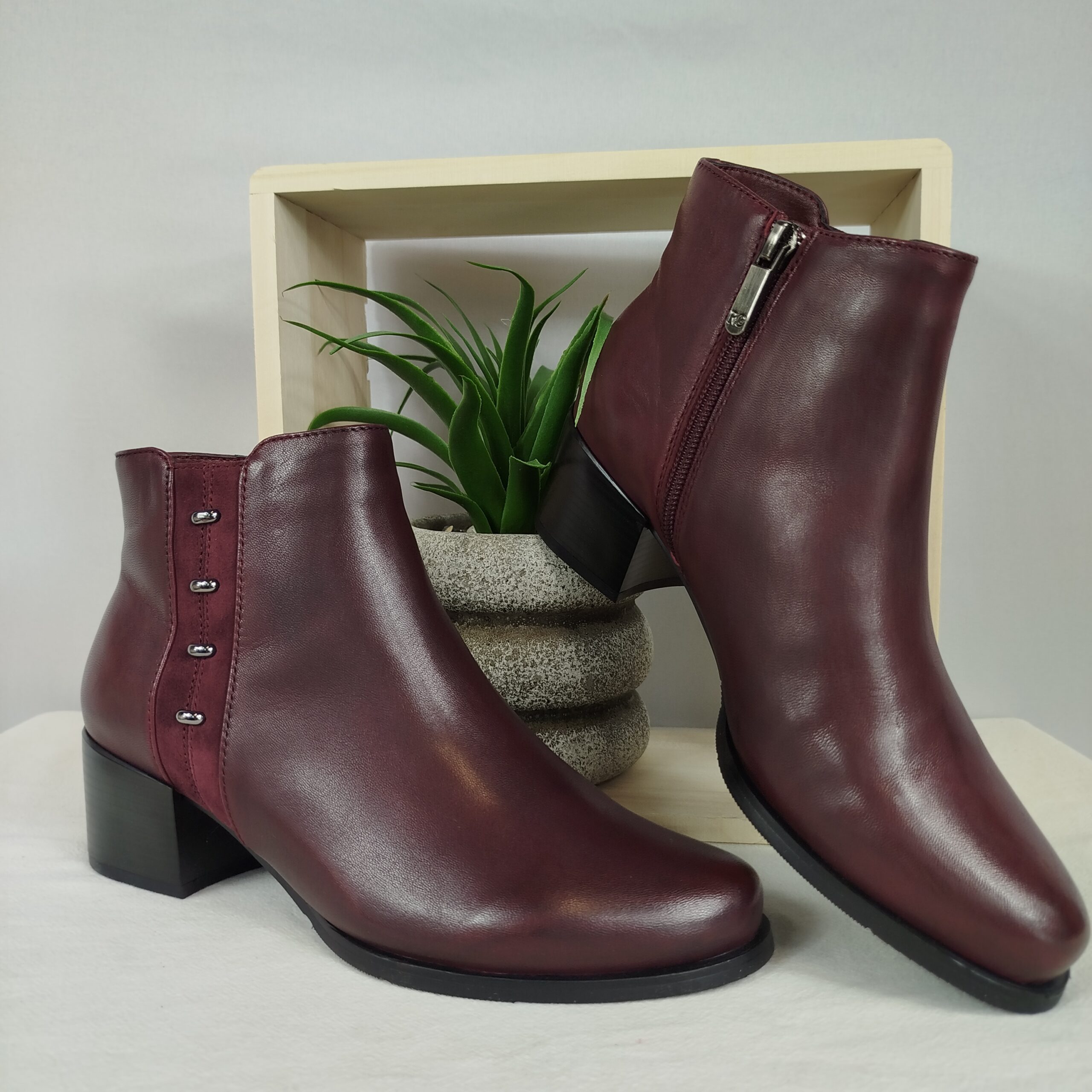 Bottines Jolene bordeaux REGARDEleCIEL