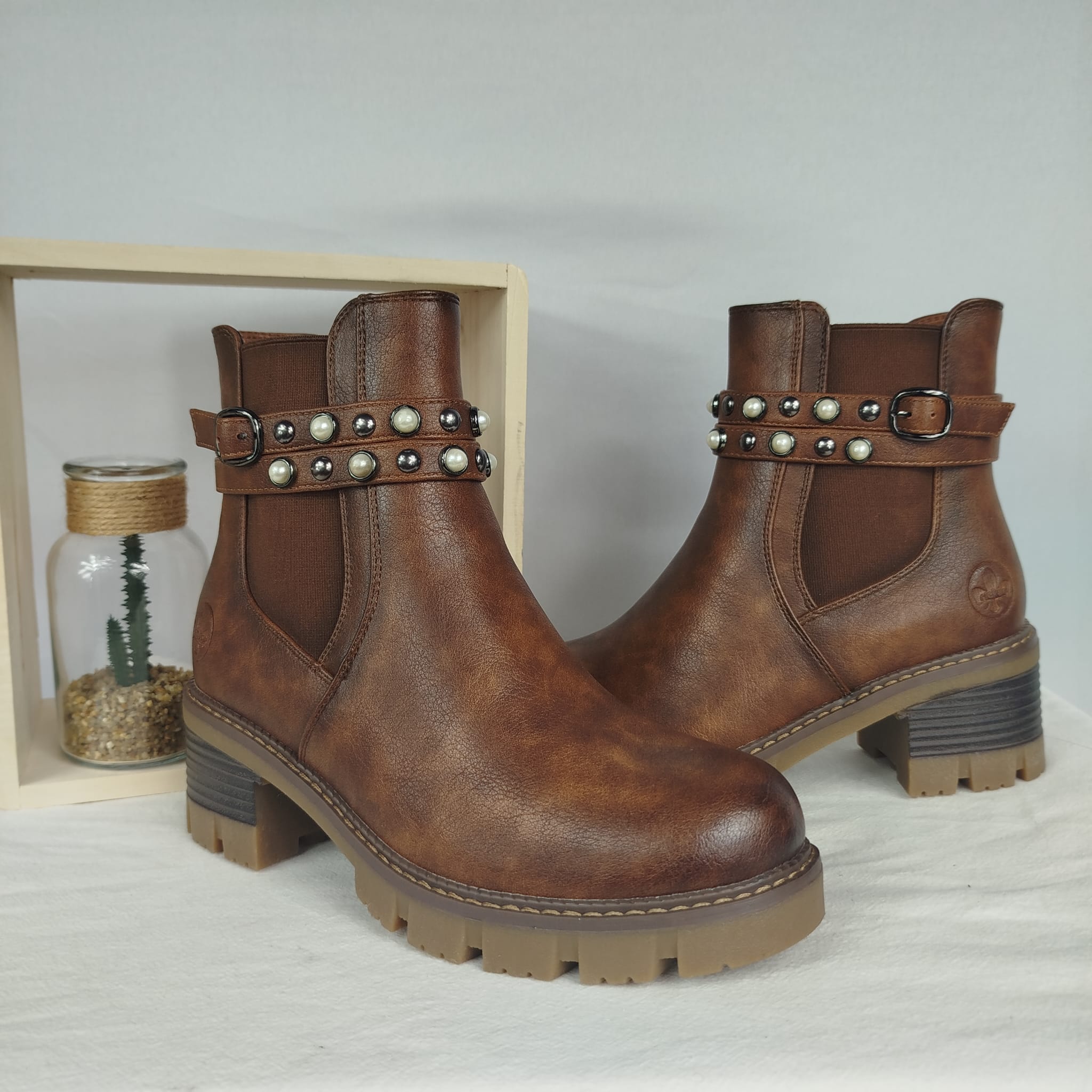 Bottines Marron Rieker