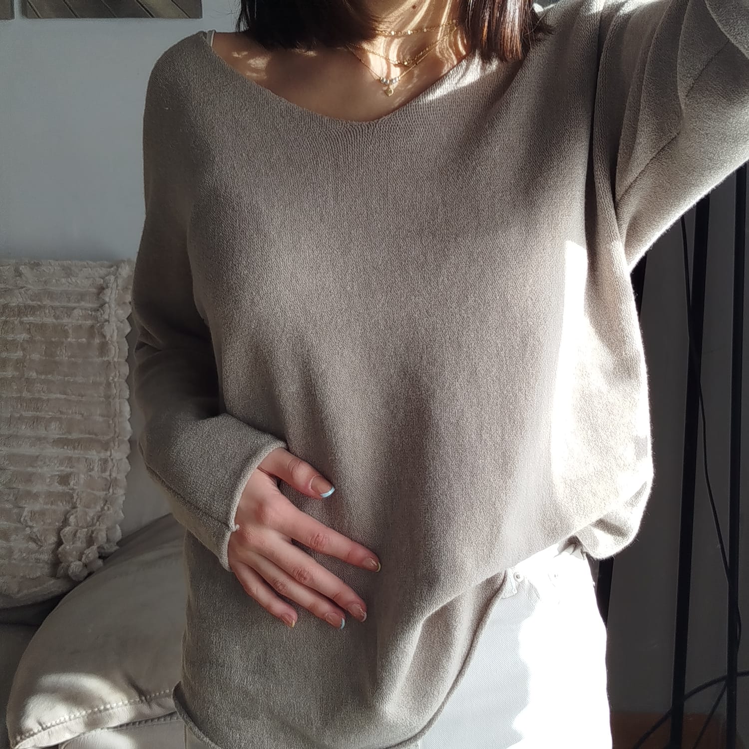 Pull doux épais clair