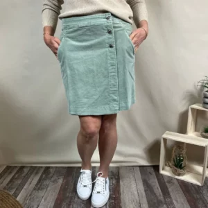Jupe courte effet porte feuille vert d'eau Street One