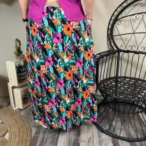 Jupe longue imprimé fleurs colorées Lola Espeleta