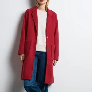 Manteau rouge avec revers Street One
