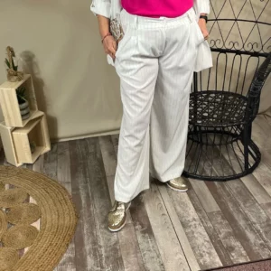 Pantalon de tailleur rayé