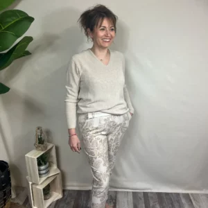 Pull beige doré manches longues Street one