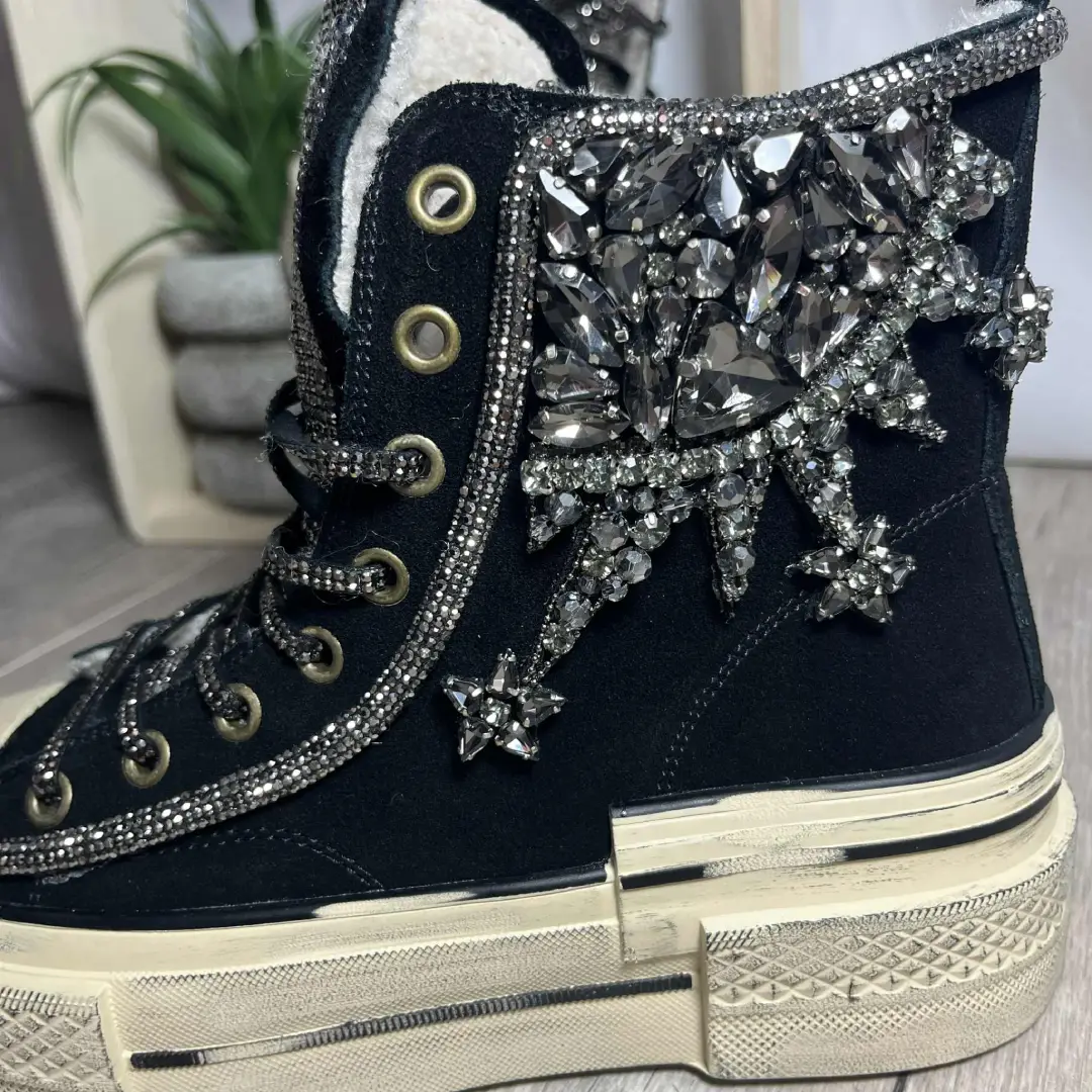 Basket Montante Toile Noir Bijoux Constellations Nan-Ku Zoom