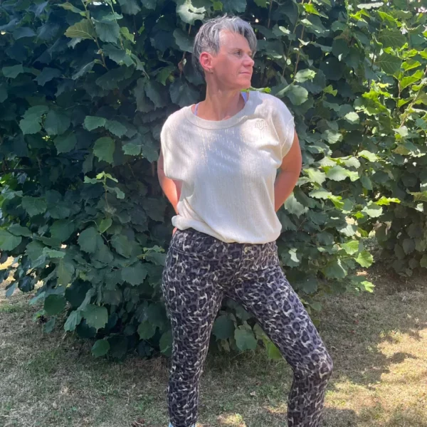 Pantalon à Motif Léopard Kaki et Noir