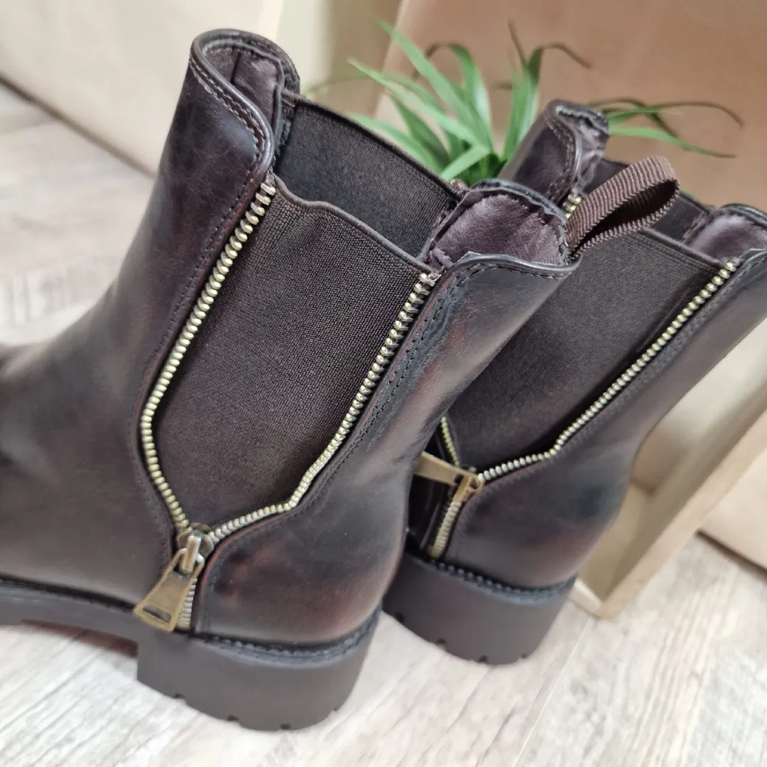 Bottine Marron Cavalière Elue Par Nous Boutique Tendance Laragne zoom