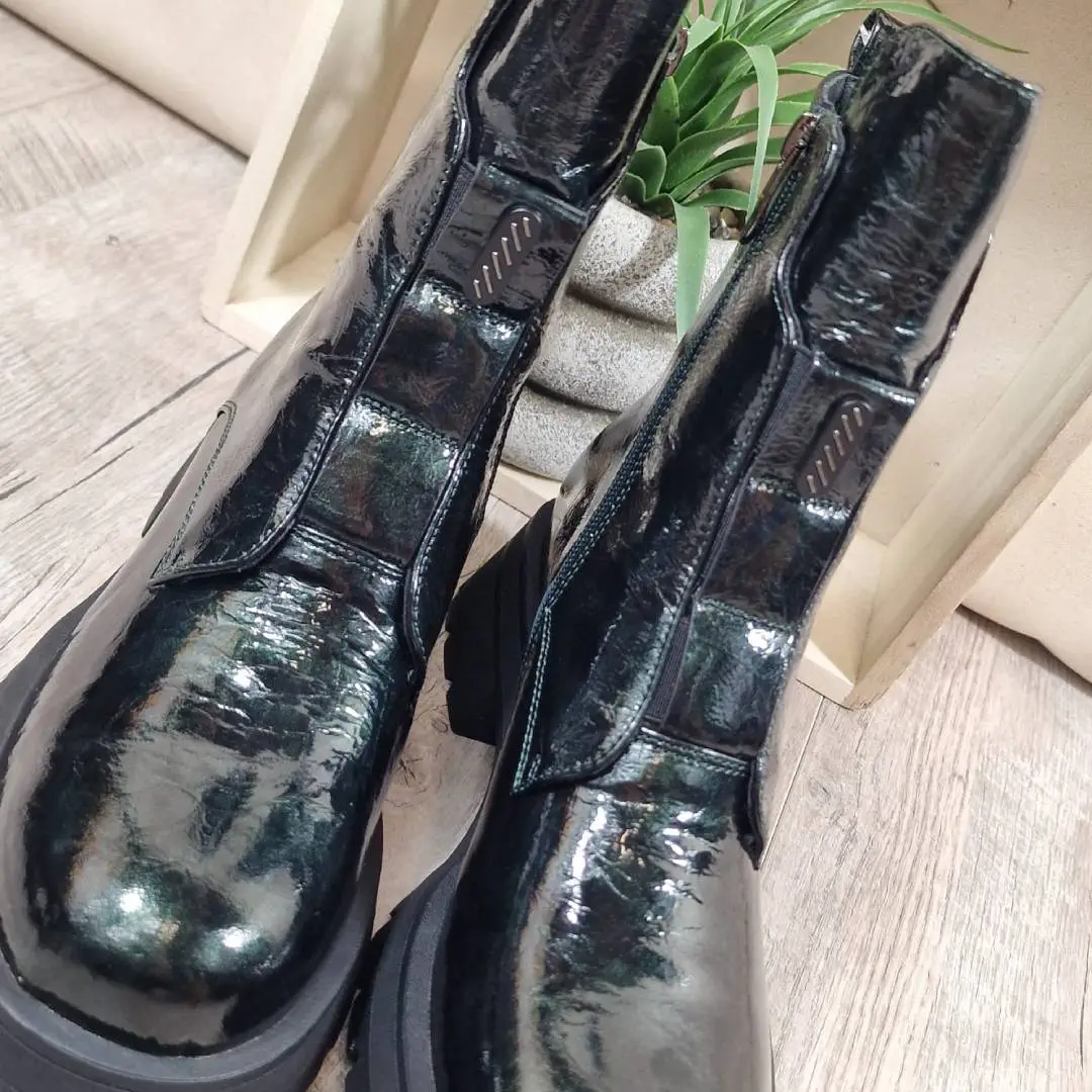 Bottines Rangers Métal Vert Métamorf'Ose boutique tendance laragne photo zoom