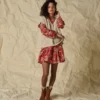 Robe Floral Bohème Terracotta Lola Espeleta Boutique Tendance Laragne Ensemble