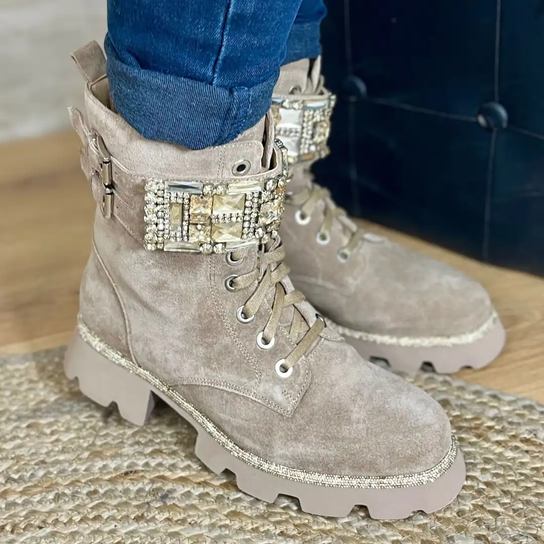 Bottine Beige Rangers à Boucle Alma En Pena Photo Cote Boutique Tendance