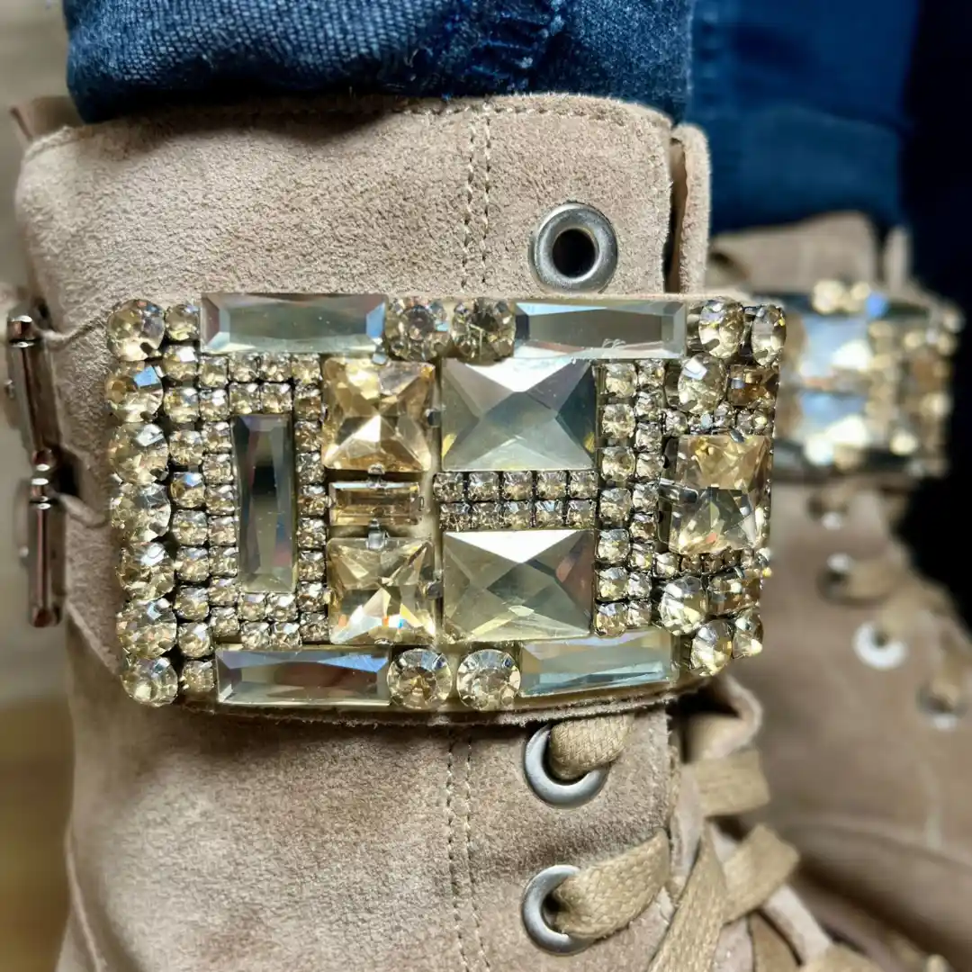 Bottine Beige Rangers à Boucle Alma En Pena Photo Zoom Boutique Tendance