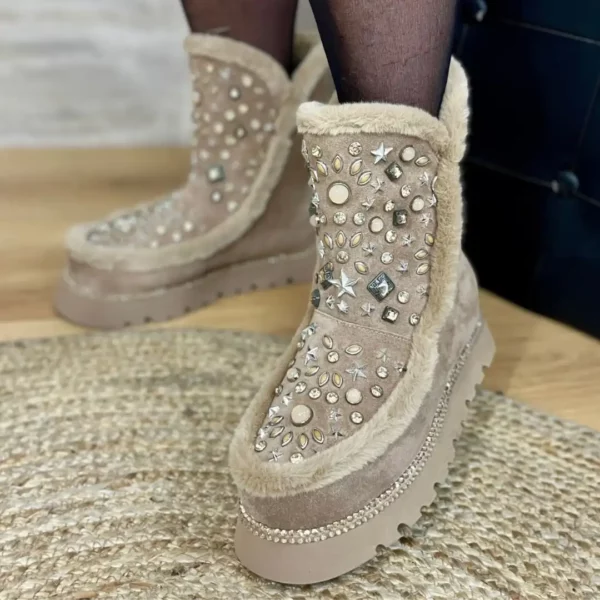 Bottine Fourrée Effet Vison Alma En Pena