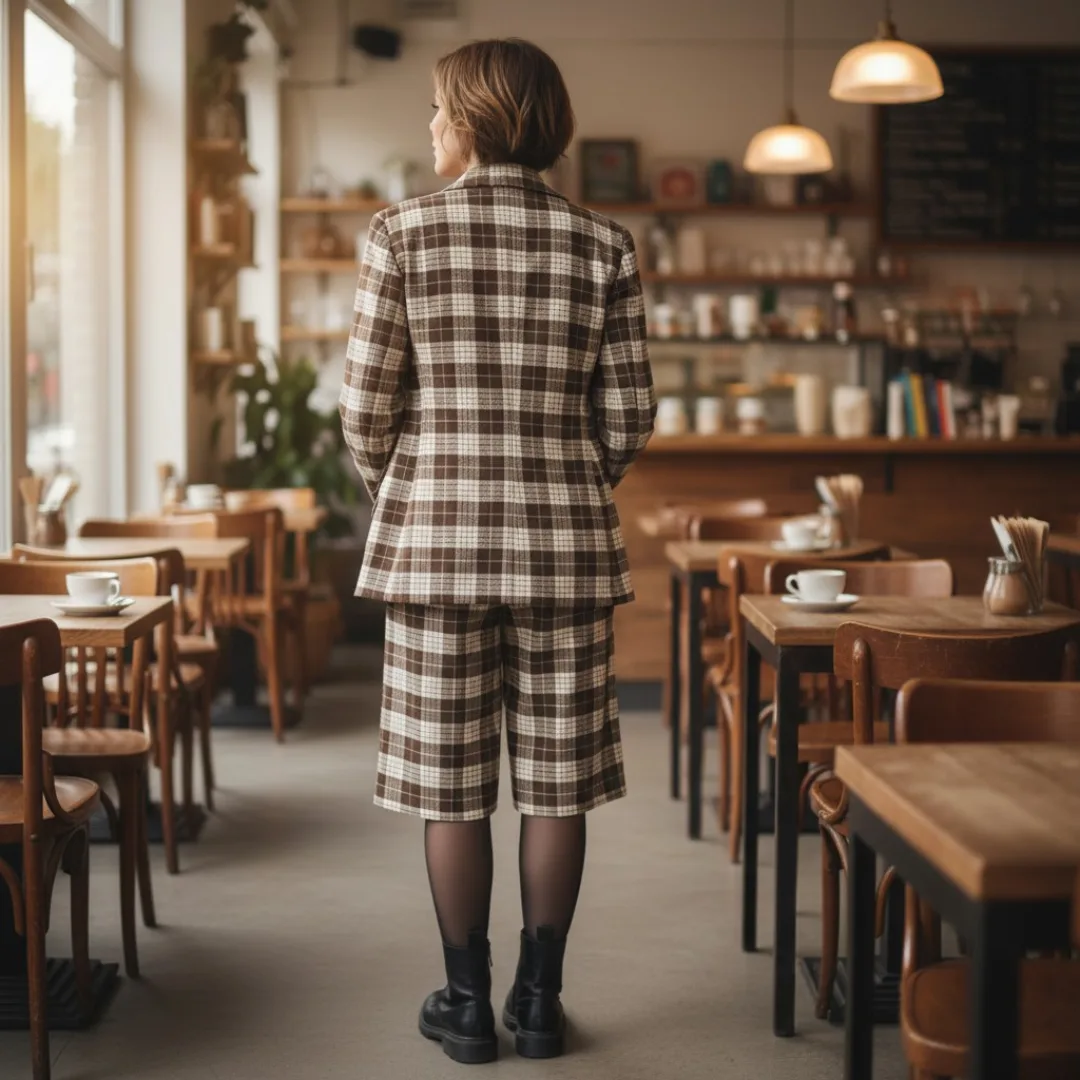Blazer à Carreaux Boutique Tendance Laragne Photo dos
