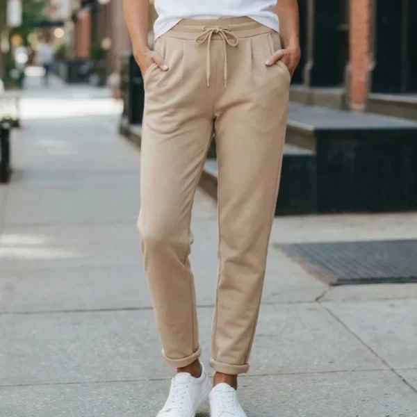 Pantalon Fuselé Beige IHKATE par ICHI