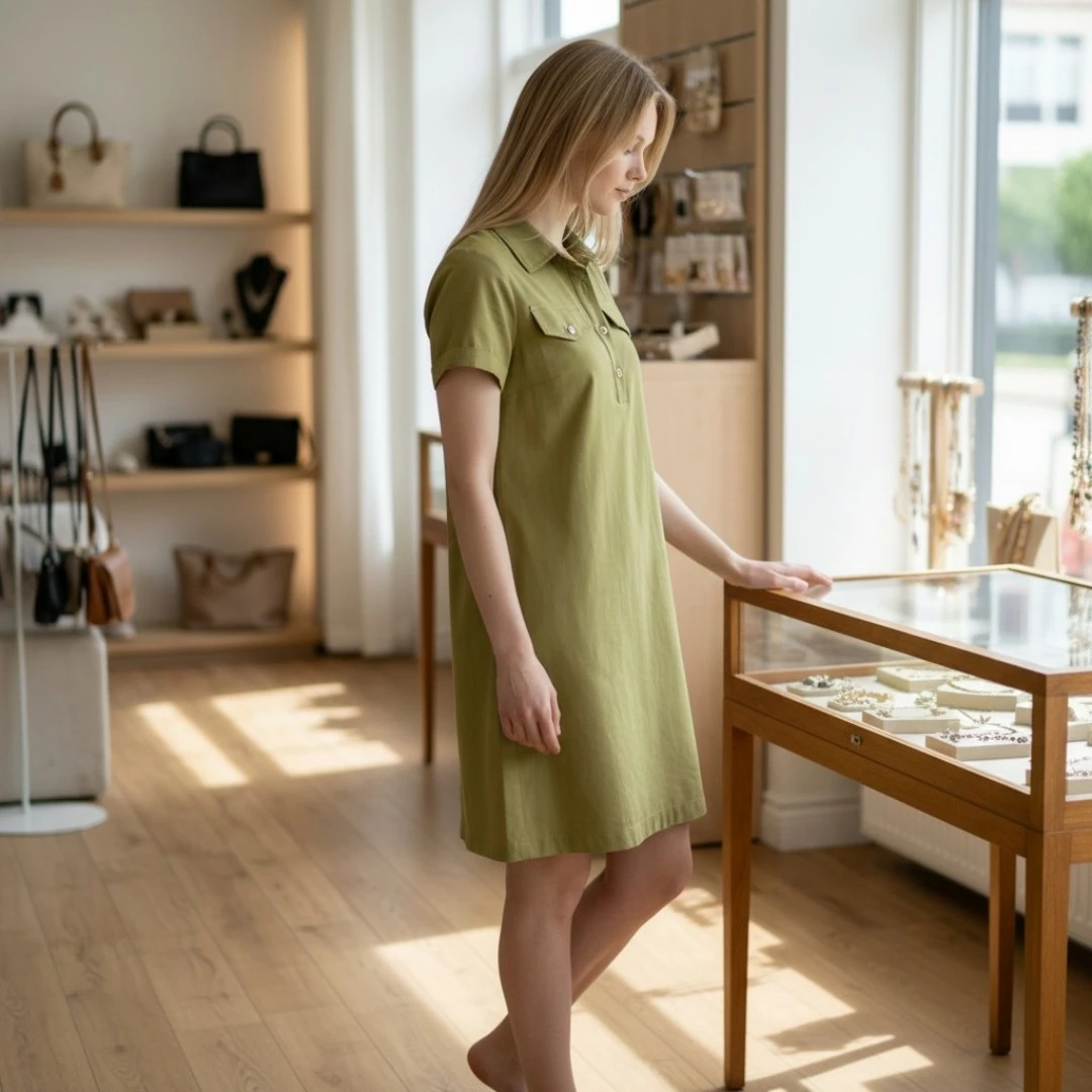 Robe Chemise Kaki Lola Espeleta Boutique Tendance Laragne photo profil (1)