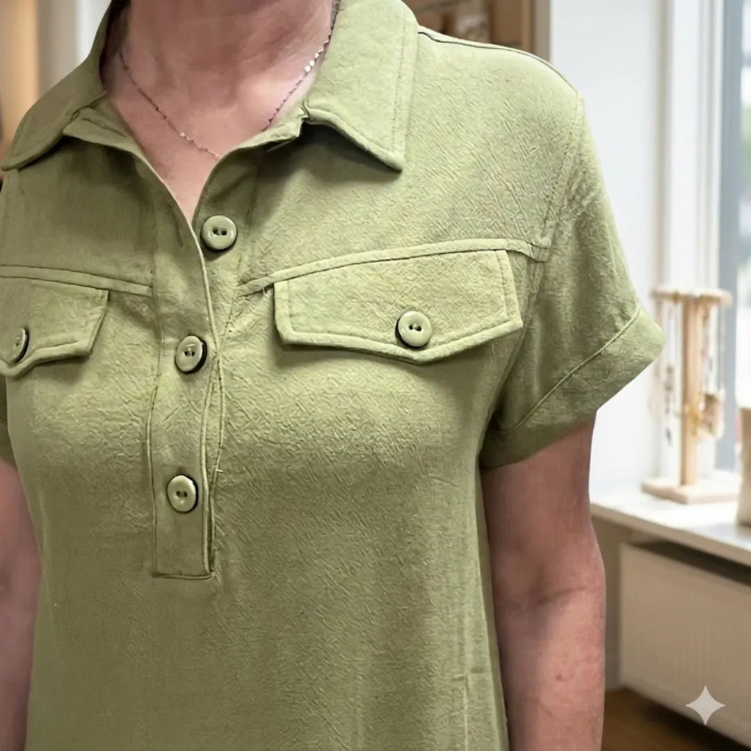 Robe Chemise Kaki Lola Espeleta Boutique Tendance Laragne photo zoom (1)