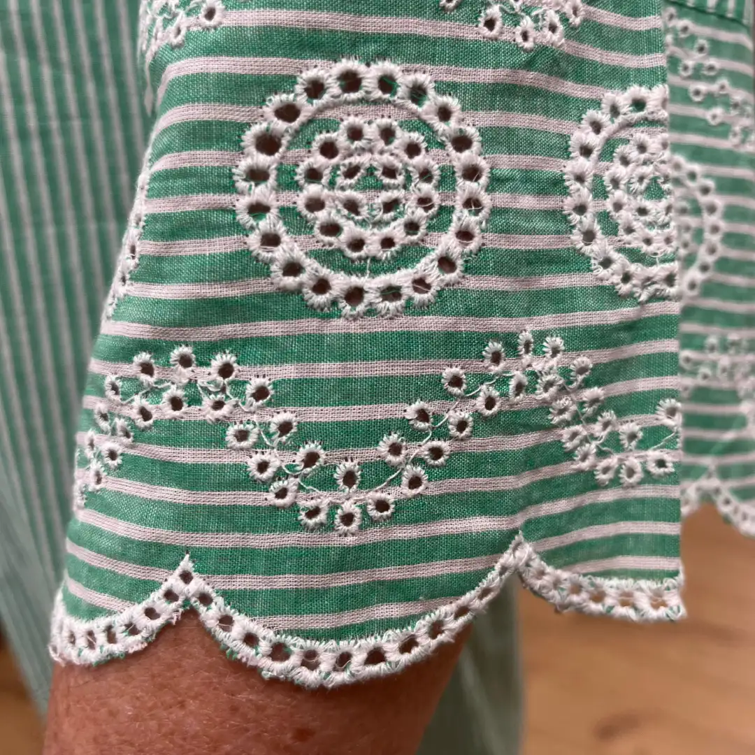 Robe à Rayures Vert et Blanc Lola Espeleta Boutique Tendance Laragne photo zoom