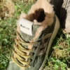 Basket Kaki Effet Broderie à Lacets Dorés KOPY 3 Play One - Thumbnail Image 3