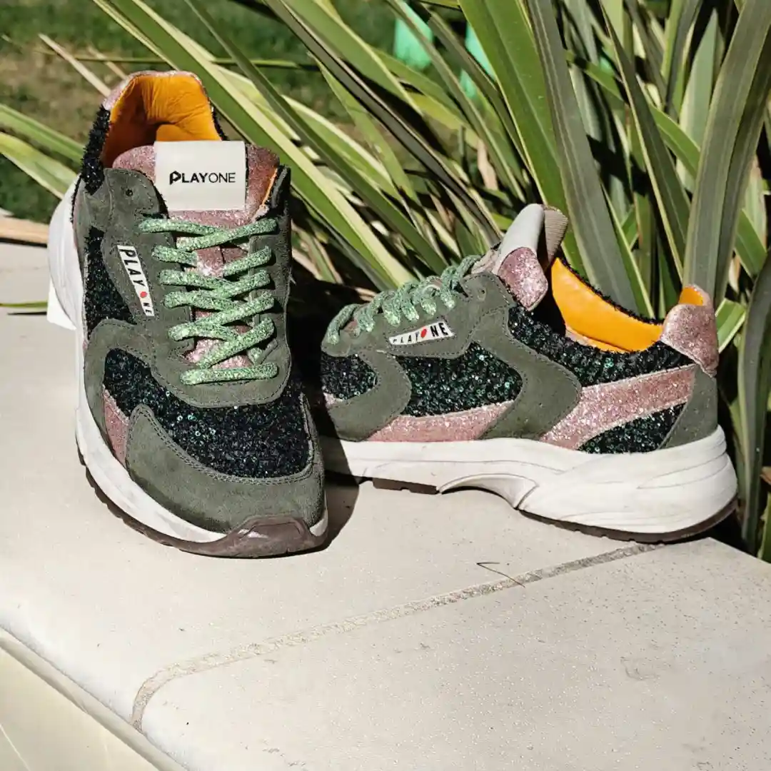 Basket Sequins Vert et Rose LEAK 4 Play One – Image 2