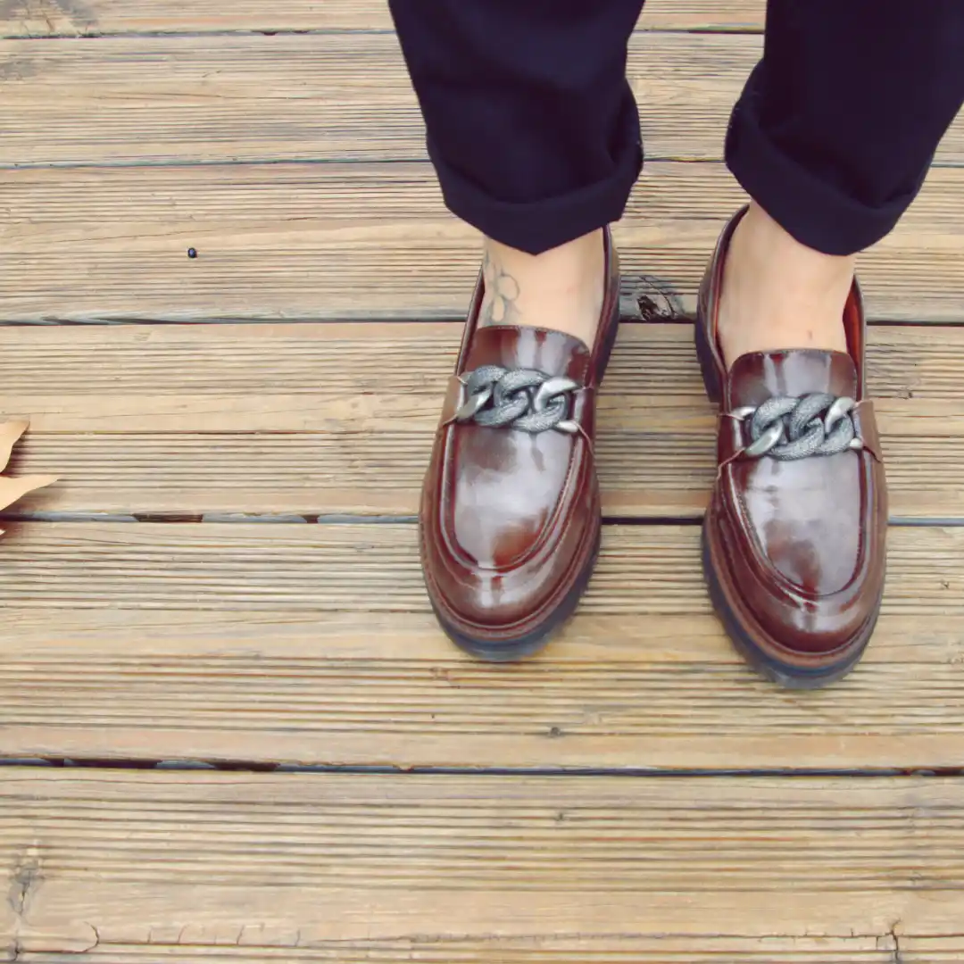 Mocassin Lack B. Taupe par Rock & Rose – Image 3