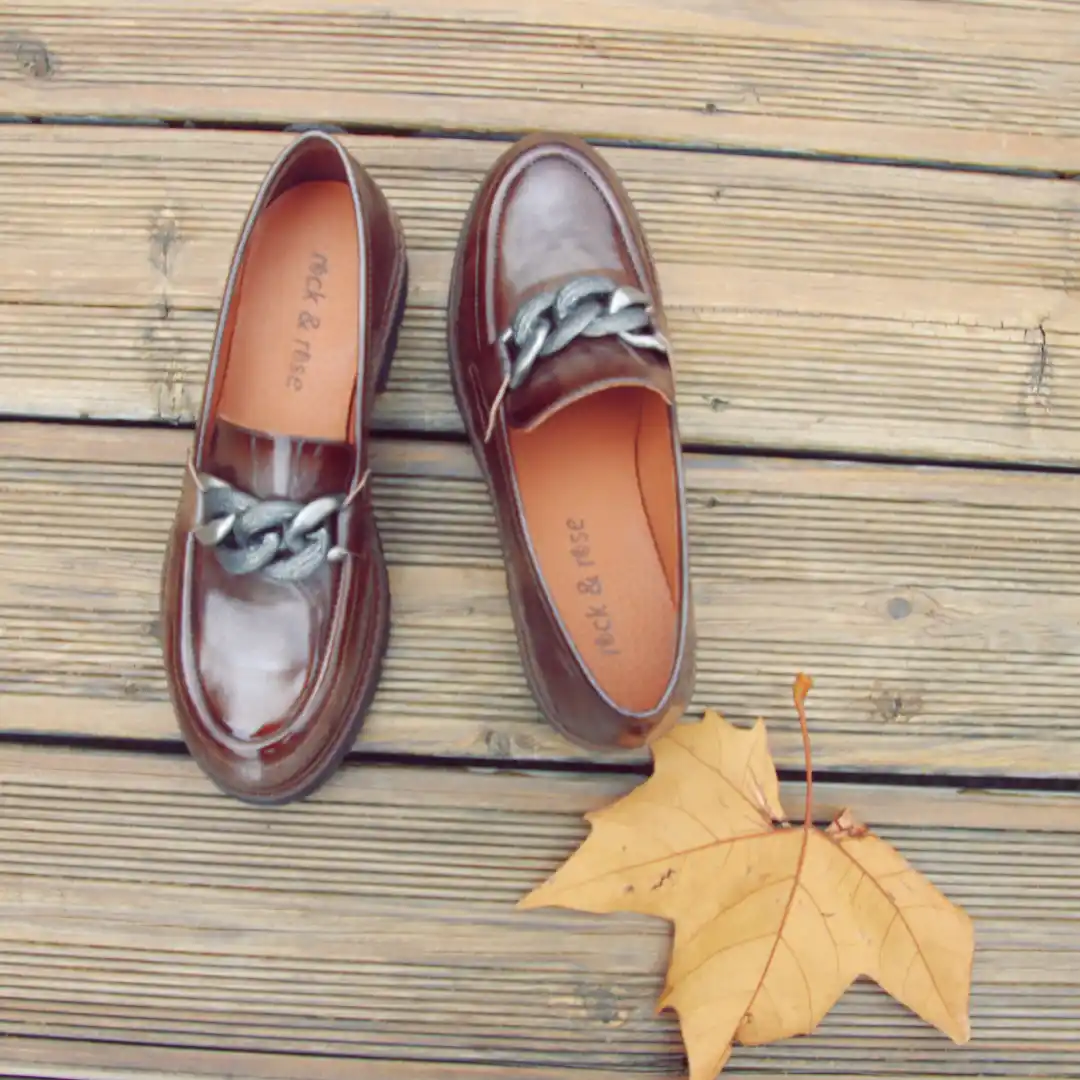 Mocassin Lack B. Taupe par Rock & Rose – Image 4
