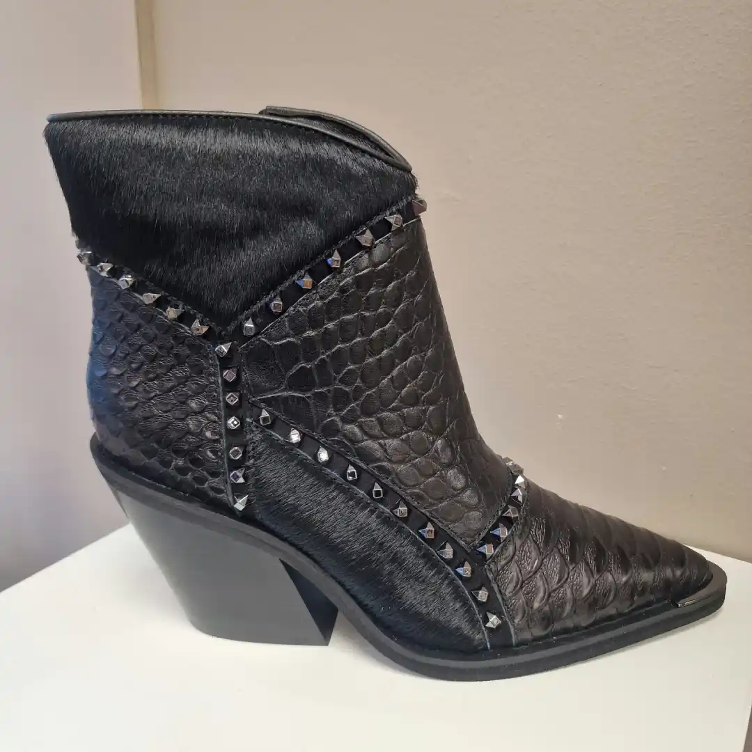 Santiag Basse Noir Strass Alma En Pena – Image 4